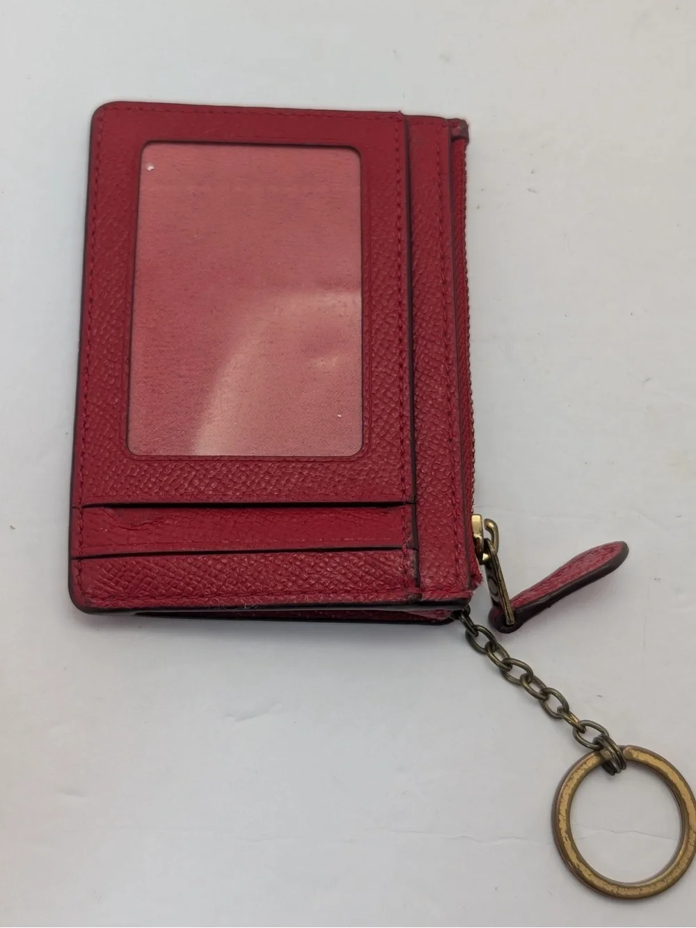 Coach red leather